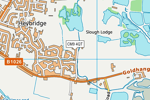 Maldon Table Tennis Club map (CM9 4QT) - OS VectorMap District (Ordnance Survey)