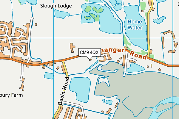 CM9 4QX map - OS VectorMap District (Ordnance Survey)