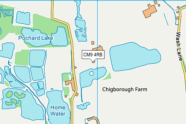 CM9 4RB map - OS VectorMap District (Ordnance Survey)