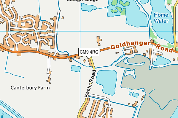 CM9 4RG map - OS VectorMap District (Ordnance Survey)