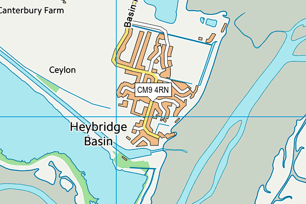 CM9 4RN map - OS VectorMap District (Ordnance Survey)