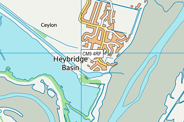 CM9 4RP map - OS VectorMap District (Ordnance Survey)