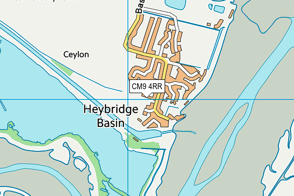 CM9 4RR map - OS VectorMap District (Ordnance Survey)