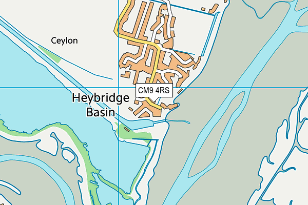 CM9 4RS map - OS VectorMap District (Ordnance Survey)