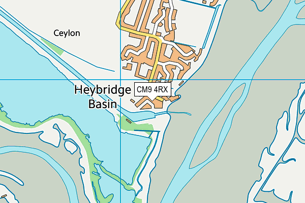 CM9 4RX map - OS VectorMap District (Ordnance Survey)