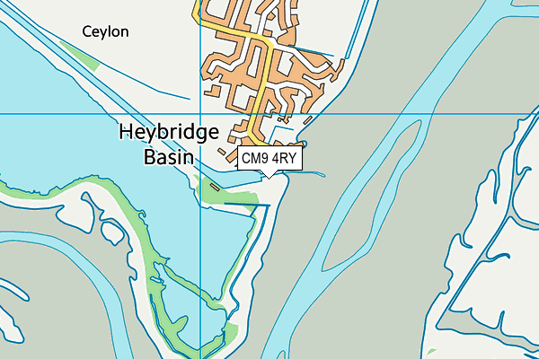 CM9 4RY map - OS VectorMap District (Ordnance Survey)