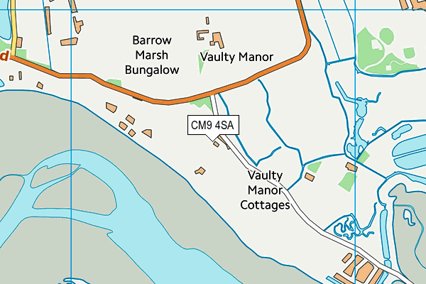 CM9 4SA map - OS VectorMap District (Ordnance Survey)