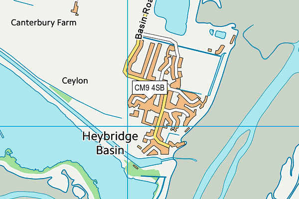 CM9 4SB map - OS VectorMap District (Ordnance Survey)