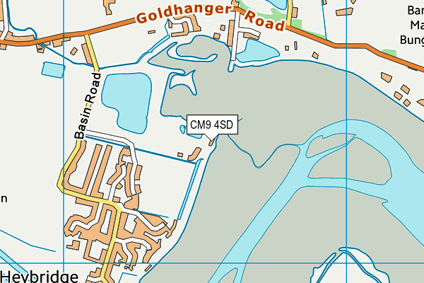 CM9 4SD map - OS VectorMap District (Ordnance Survey)