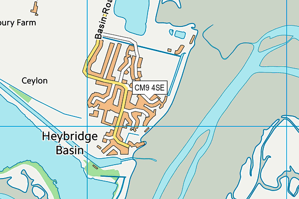 CM9 4SE map - OS VectorMap District (Ordnance Survey)