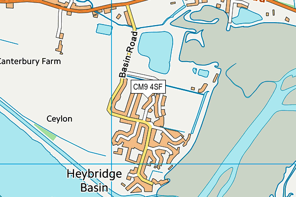 CM9 4SF map - OS VectorMap District (Ordnance Survey)