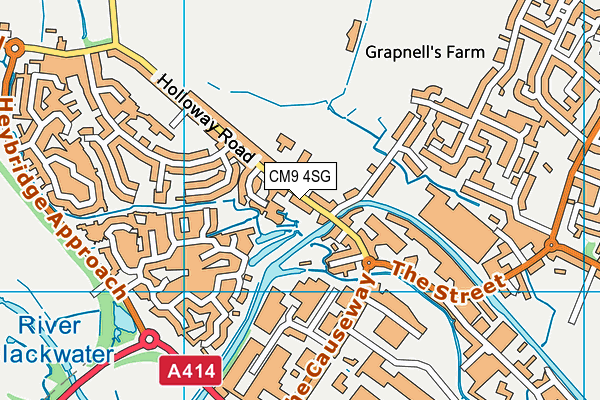 CM9 4SG map - OS VectorMap District (Ordnance Survey)