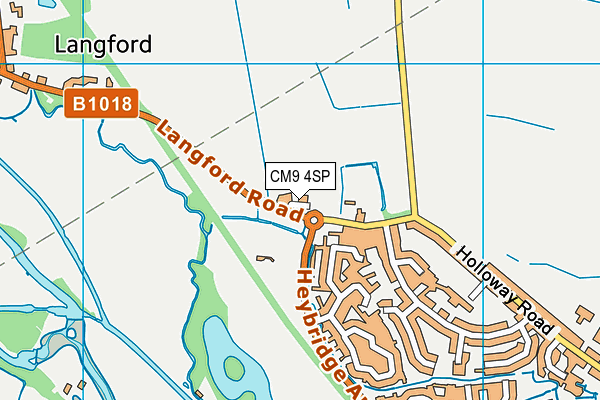 CM9 4SP map - OS VectorMap District (Ordnance Survey)