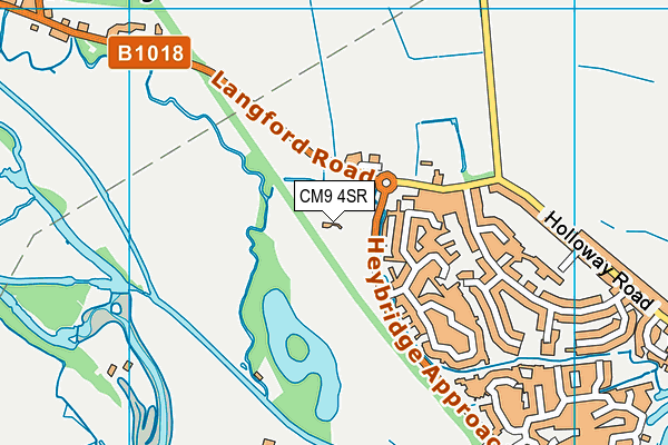 CM9 4SR map - OS VectorMap District (Ordnance Survey)