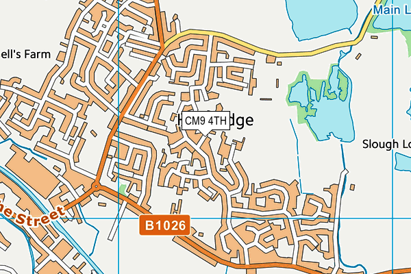 CM9 4TH map - OS VectorMap District (Ordnance Survey)