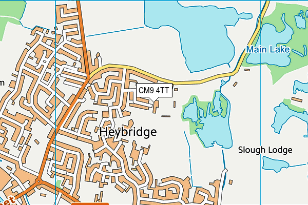 CM9 4TT map - OS VectorMap District (Ordnance Survey)