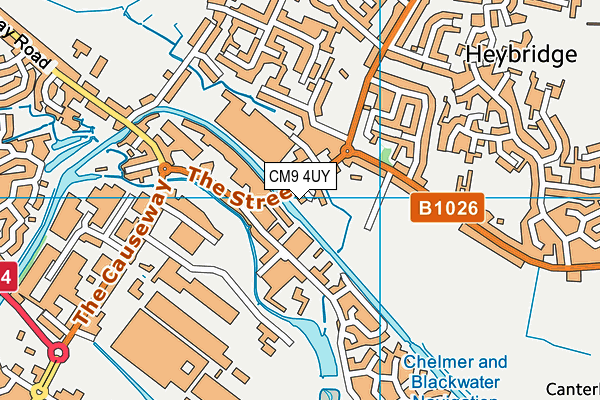 CM9 4UY map - OS VectorMap District (Ordnance Survey)