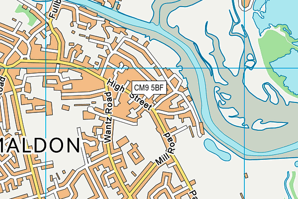 CM9 5BF map - OS VectorMap District (Ordnance Survey)