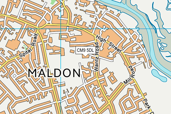 CM9 5DL map - OS VectorMap District (Ordnance Survey)