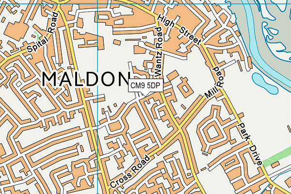 CM9 5DP map - OS VectorMap District (Ordnance Survey)