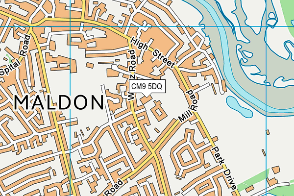 Maldon Primary School map (CM9 5DQ) - OS VectorMap District (Ordnance Survey)