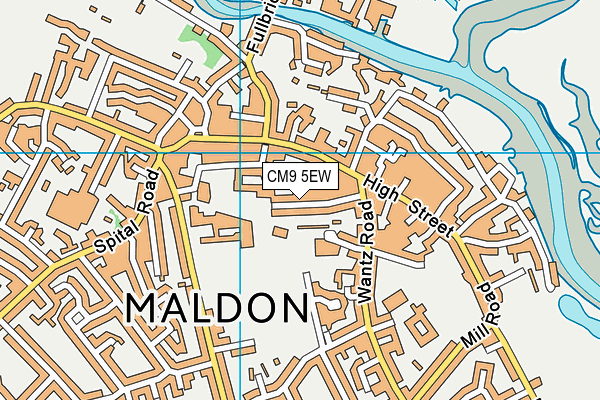 CM9 5EW map - OS VectorMap District (Ordnance Survey)