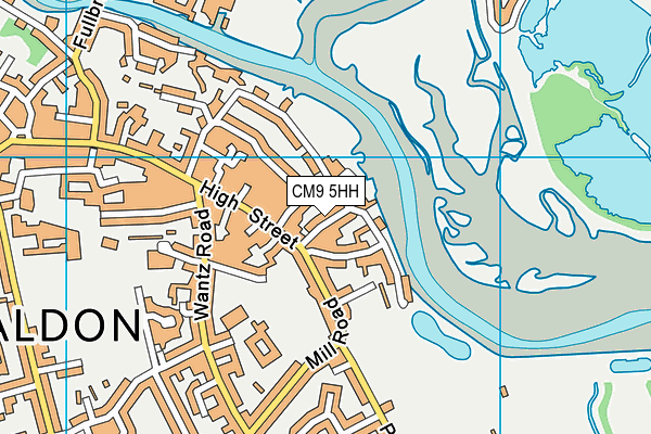 CM9 5HH map - OS VectorMap District (Ordnance Survey)