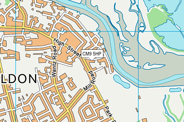 CM9 5HP map - OS VectorMap District (Ordnance Survey)