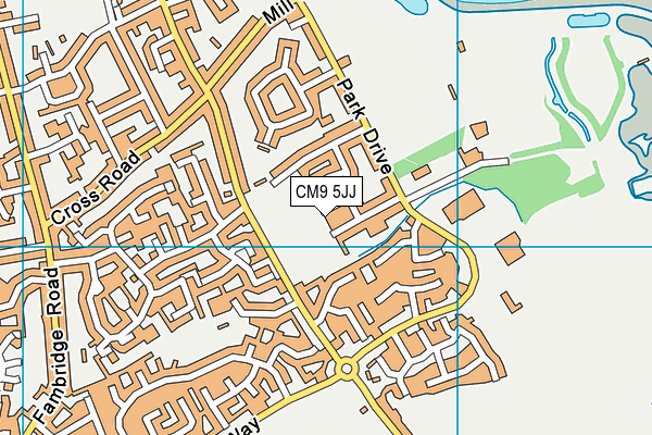 CM9 5JJ map - OS VectorMap District (Ordnance Survey)