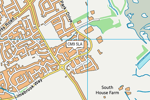 CM9 5LA map - OS VectorMap District (Ordnance Survey)