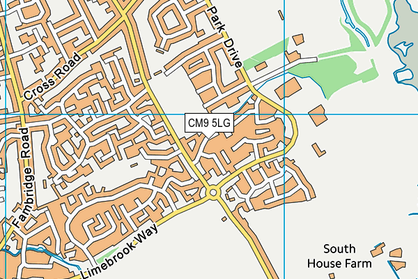 CM9 5LG map - OS VectorMap District (Ordnance Survey)