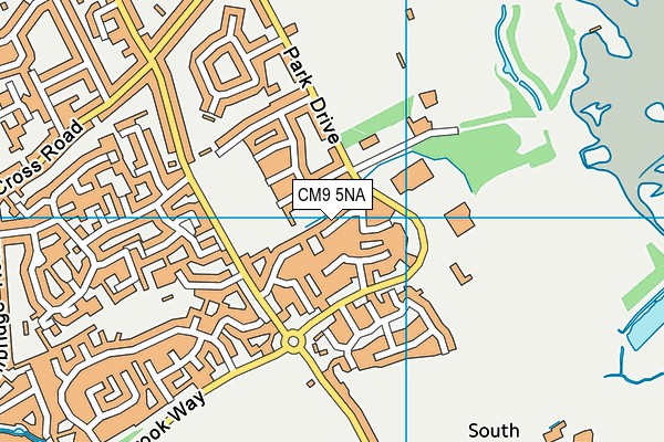 CM9 5NA map - OS VectorMap District (Ordnance Survey)