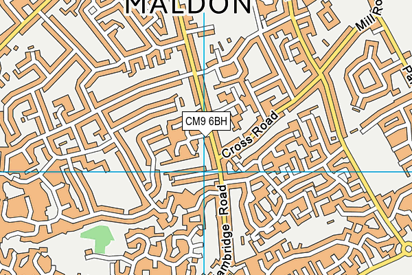 CM9 6BH map - OS VectorMap District (Ordnance Survey)