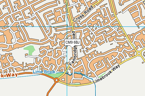 CM9 6BJ map - OS VectorMap District (Ordnance Survey)