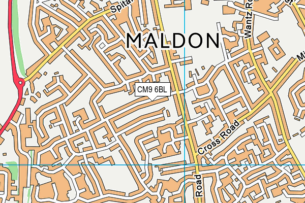 CM9 6BL map - OS VectorMap District (Ordnance Survey)