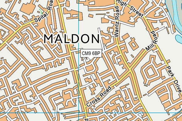 CM9 6BP map - OS VectorMap District (Ordnance Survey)