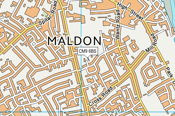 CM9 6BS map - OS VectorMap District (Ordnance Survey)