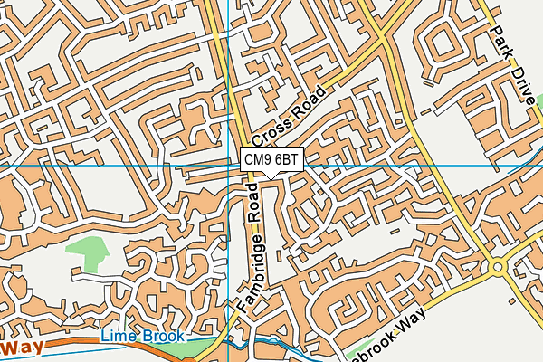 CM9 6BT map - OS VectorMap District (Ordnance Survey)