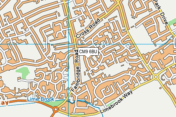 CM9 6BU map - OS VectorMap District (Ordnance Survey)