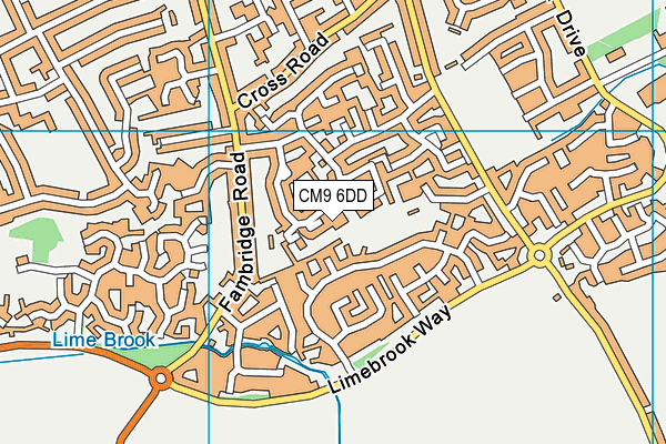 CM9 6DD map - OS VectorMap District (Ordnance Survey)