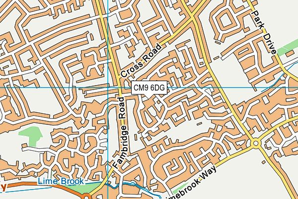 CM9 6DG map - OS VectorMap District (Ordnance Survey)