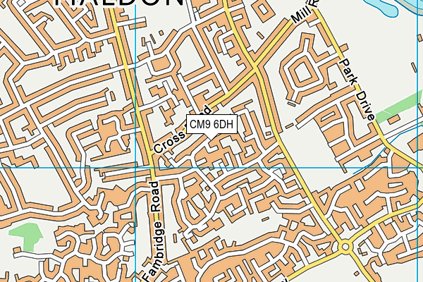 CM9 6DH map - OS VectorMap District (Ordnance Survey)