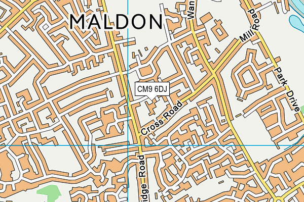 CM9 6DJ map - OS VectorMap District (Ordnance Survey)