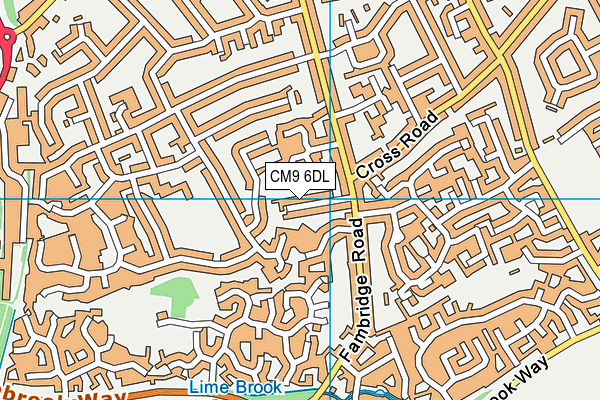 CM9 6DL map - OS VectorMap District (Ordnance Survey)