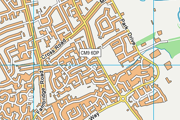 CM9 6DP map - OS VectorMap District (Ordnance Survey)