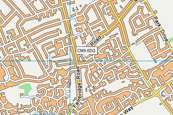 CM9 6DQ map - OS VectorMap District (Ordnance Survey)