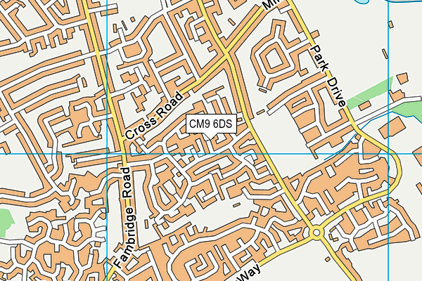 CM9 6DS map - OS VectorMap District (Ordnance Survey)