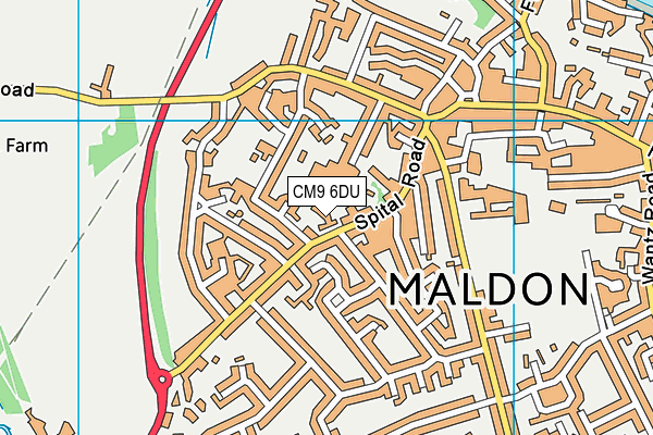 CM9 6DU map - OS VectorMap District (Ordnance Survey)