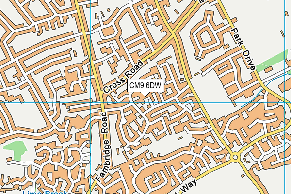 CM9 6DW map - OS VectorMap District (Ordnance Survey)