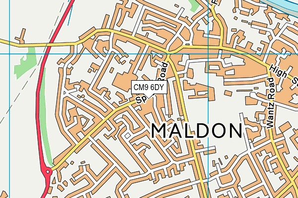 CM9 6DY map - OS VectorMap District (Ordnance Survey)